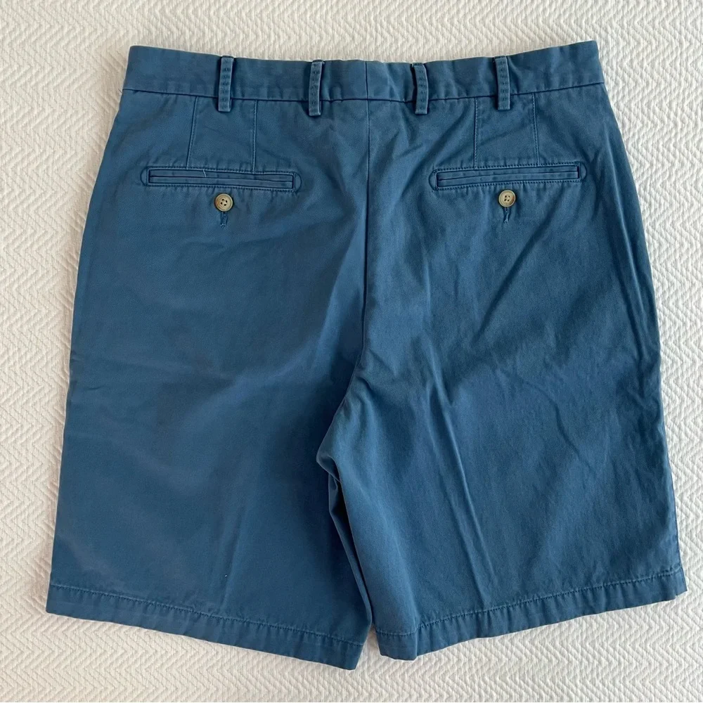 Peter Millar Crown Blue Flat Front Chino Shorts Size 33